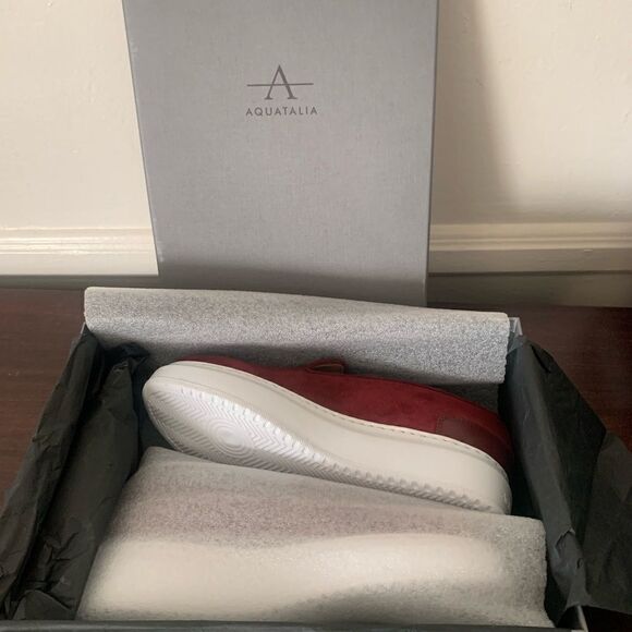 Aquatalia lanie slip on leather and lining, cushioned comfy sneaker size 8 - Picture 10 of 11